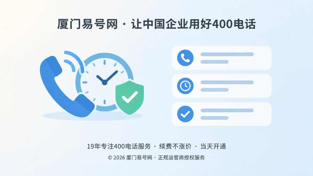 2026年400电话诚实守信：把“随时可联系”变成可验证的服务承诺